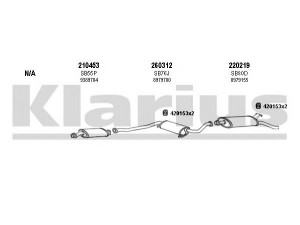KLARIUS 750051E išmetimo sistema 
 Išmetimo sistema -> Išmetimo sistema, visa