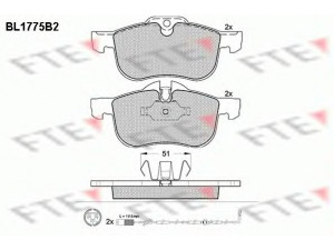FTE BL1775B2 stabdžių trinkelių rinkinys, diskinis stabdys 
 Techninės priežiūros dalys -> Papildomas remontas
SFP100511, GBP90342