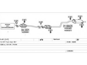 MTS C350054004908 išmetimo sistema 
 Išmetimo sistema -> Išmetimo sistema, visa