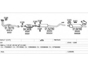 MTS C250058005060 išmetimo sistema 
 Išmetimo sistema -> Išmetimo sistema, visa