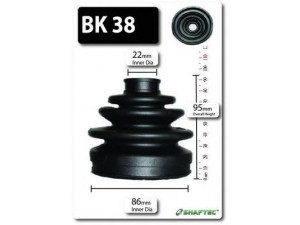 SHAFTEC BK38 gofruotoji membrana, kardaninis velenas 
 Ratų pavara -> Gofruotoji membrana