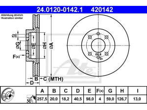 ATE 24.0120-0142.1 stabdžių diskas 
 Dviratė transporto priemonės -> Stabdžių sistema -> Stabdžių diskai / priedai
46416712, 46423415, 51749124, 60806137