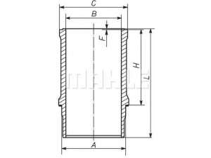 MAHLE ORIGINAL 021 WN 08 cilindro įvorė 
 Variklis -> Cilindrai/stūmokliai