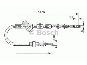 BOSCH 1 987 477 064 trosas, stovėjimo stabdys 
 Stabdžių sistema -> Valdymo svirtys/trosai
4A0 609 721 C, 4A0 609 721 F, 4A0 609 721 C