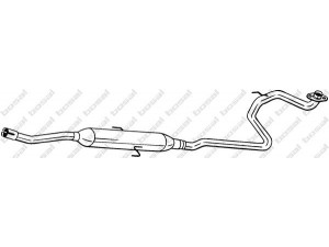 BOSAL 291-029 vidurinis duslintuvas 
 Išmetimo sistema -> Duslintuvas