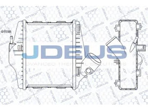 JDEUS 817M84A tarpinis suslėgto oro aušintuvas, kompresorius 
 Variklis -> Oro tiekimas -> Įkrovos agregatas (turbo/superįkrova) -> Tarpinis suslėgto oro aušintuvas
4515010201, 4515010401, A4515010201