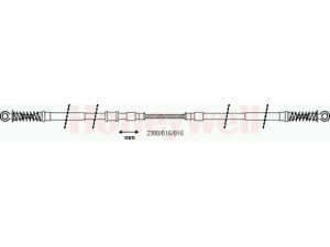 BENDIX 432988B trosas, stovėjimo stabdys 
 Stabdžių sistema -> Valdymo svirtys/trosai
43262077, 4362077