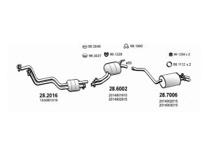 ASSO ART1458 išmetimo sistema 
 Išmetimo sistema -> Išmetimo sistema, visa