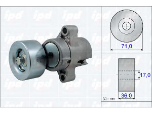 IPD 15-3808 įtempiklio svirtis, V formos rumbuotas diržas 
 Diržinė pavara -> V formos rumbuotas diržas/komplektas -> Įtempiklis
RF5G-15-980A