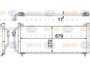 HELLA 8FC 351 304-381 kondensatorius, oro kondicionierius 
 Oro kondicionavimas -> Kondensatorius
73210-FA170