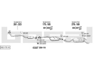 BOSAL 052.175.10 išmetimo sistema 
 Išmetimo sistema -> Išmetimo sistema, visa