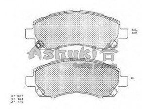 ASHUKI S011-25 stabdžių trinkelių rinkinys, diskinis stabdys 
 Techninės priežiūros dalys -> Papildomas remontas
V9118F008, 0 986 424 770/BOSCH