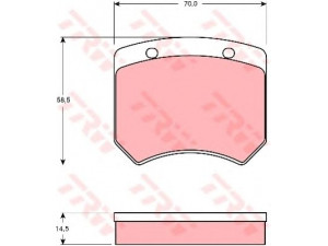 TRW GDB973 stabdžių trinkelių rinkinys, diskinis stabdys 
 Techninės priežiūros dalys -> Papildomas remontas
GBP103, GBP103AF, 90393507