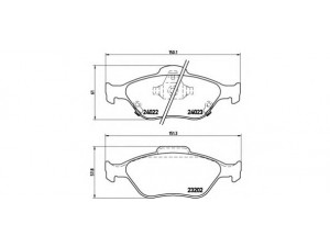 BREMBO P 83 085 stabdžių trinkelių rinkinys, diskinis stabdys 
 Techninės priežiūros dalys -> Papildomas remontas
044650D050, 04465YZZDS