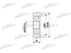 PATRON PCV3014 jungčių komplektas, kardaninis velenas 
 Ratų pavara -> Sujungimai/komplektas
251598101A, 431498103C, 443498103A