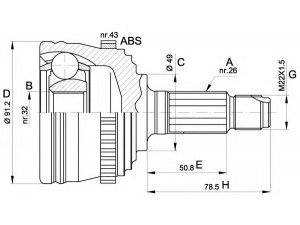 OPEN PARTS CVJ5370.10 jungčių komplektas, kardaninis velenas 
 Ratų pavara -> Sujungimai/komplektas
GCV1146, TFB000140