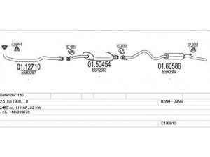 MTS C180010001459 išmetimo sistema 
 Išmetimo sistema -> Išmetimo sistema, visa