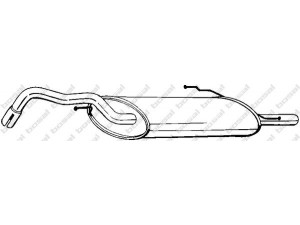 BOSAL 228-947 galinis duslintuvas 
 Išmetimo sistema -> Duslintuvas
17430-64480, 17430-64481