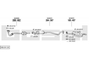 BOSAL 088.041.00 išmetimo sistema 
 Išmetimo sistema -> Išmetimo sistema, visa