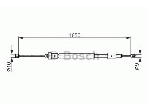 BOSCH 1 987 477 595 trosas, stovėjimo stabdys 
 Stabdžių sistema -> Valdymo svirtys/trosai
4745 R0, 4745 X9, 96 391 792, 4745 R0