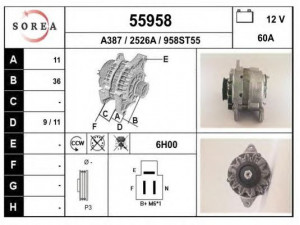 EAI 55958 kintamosios srovės generatorius
31100PE8601