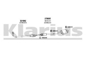KLARIUS 600468E išmetimo sistema 
 Išmetimo sistema -> Išmetimo sistema, visa