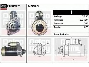 DELCO REMY DRS2071 starteris 
 Elektros įranga -> Starterio sistema -> Starteris
M3T13073, M3T19471, M3T23081, M3T27571