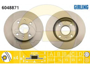 GIRLING 6048871 stabdžių diskas 
 Stabdžių sistema -> Diskinis stabdys -> Stabdžių diskas
4351297202, 4351297202000, 43512B1050