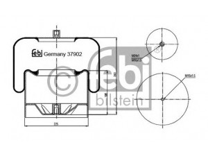 FEBI BILSTEIN 37902 dėklas, pneumatinė pakaba 
 Pakaba -> Pneumatinė pakaba
946 320 04 21