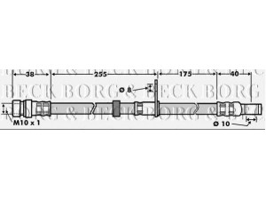BORG & BECK BBH7498 stabdžių žarnelė 
 Stabdžių sistema -> Stabdžių žarnelės
MR955461