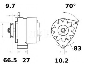 MAHLE ORIGINAL MG 374 kintamosios srovės generatorius 
 Elektros įranga -> Kint. sr. generatorius/dalys -> Kintamosios srovės generatorius
60 01 000 269, 77 00 268 597, 77 00 499 447