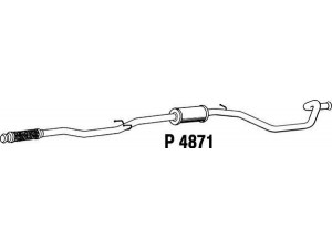 FENNO P4871 vidurinis duslintuvas 
 Išmetimo sistema -> Duslintuvas
1717-W5