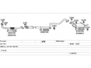 MTS C240230008807 išmetimo sistema 
 Išmetimo sistema -> Išmetimo sistema, visa