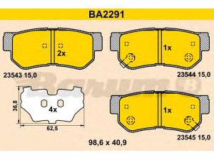 BARUM BA2291 stabdžių trinkelių rinkinys, diskinis stabdys 
 Techninės priežiūros dalys -> Papildomas remontas
58302-17A00, 58302-1CA00, 58302-1CA10