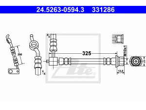 ATE 24.5263-0594.3 stabdžių žarnelė 
 Stabdžių sistema -> Stabdžių žarnelės
90947-02C76