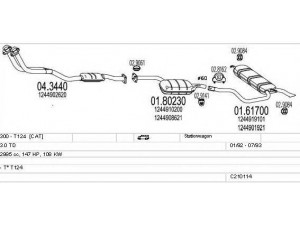 MTS C210114004177 išmetimo sistema 
 Išmetimo sistema -> Išmetimo sistema, visa
