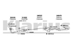 KLARIUS 720619E išmetimo sistema 
 Išmetimo sistema -> Išmetimo sistema, visa