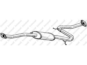 BOSAL 283-521 vidurinis duslintuvas 
 Išmetimo sistema -> Duslintuvas
PN06-40-300A