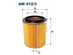 FILTRON AM412/3 oro filtras 
 Techninės priežiūros dalys -> Techninės priežiūros intervalai
0K60A23603, 0K60A23603A