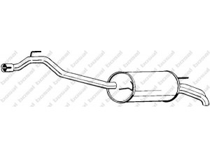 BOSAL 282-691 galinis duslintuvas 
 Išmetimo sistema -> Duslintuvas
074 253 609 BB, JZW 253 609 BN