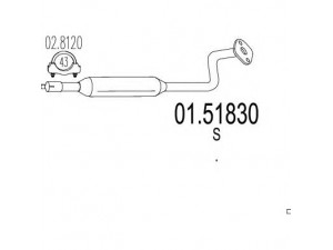 MTS 01.51830 vidurinis duslintuvas 
 Išmetimo sistema -> Duslintuvas