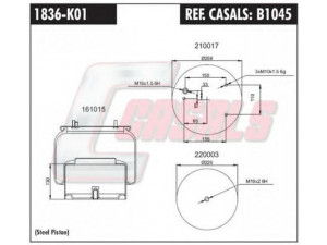 CASALS B1045 dėklas, pneumatinė pakaba 
 Pakaba -> Pneumatinė pakaba
0388165, 1697678