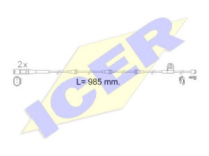 ICER 610621 E C įspėjimo kontaktas, stabdžių trinkelių susidėvėjimas 
 Stabdžių sistema -> Susidėvėjimo indikatorius, stabdžių trinkelės
34 35 6 792 567