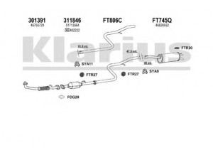 KLARIUS 330868U išmetimo sistema 
 Išmetimo sistema -> Išmetimo sistema, visa