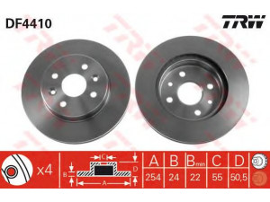 TRW DF4410 stabdžių diskas 
 Stabdžių sistema -> Diskinis stabdys -> Stabdžių diskas
51712FD300
