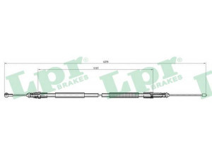 LPR C1075B trosas, stovėjimo stabdys 
 Stabdžių sistema -> Valdymo svirtys/trosai
474609, 1400204180