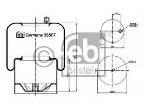 FEBI BILSTEIN 38507 dėklas, pneumatinė pakaba 
 Pakaba -> Pneumatinė pakaba
942 320 06 21, 942 320 53 21