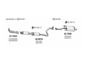 ASSO ART2175 išmetimo sistema 
 Išmetimo sistema -> Išmetimo sistema, visa