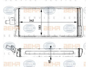 HELLA 8FH 351 312-231 šilumokaitis, salono šildymas
81 61901 6028