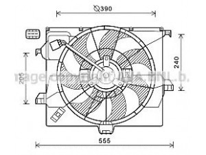 AVA QUALITY COOLING HY7545 ventiliatorius, radiatoriaus 
 Aušinimo sistema -> Oro aušinimas
253801R300